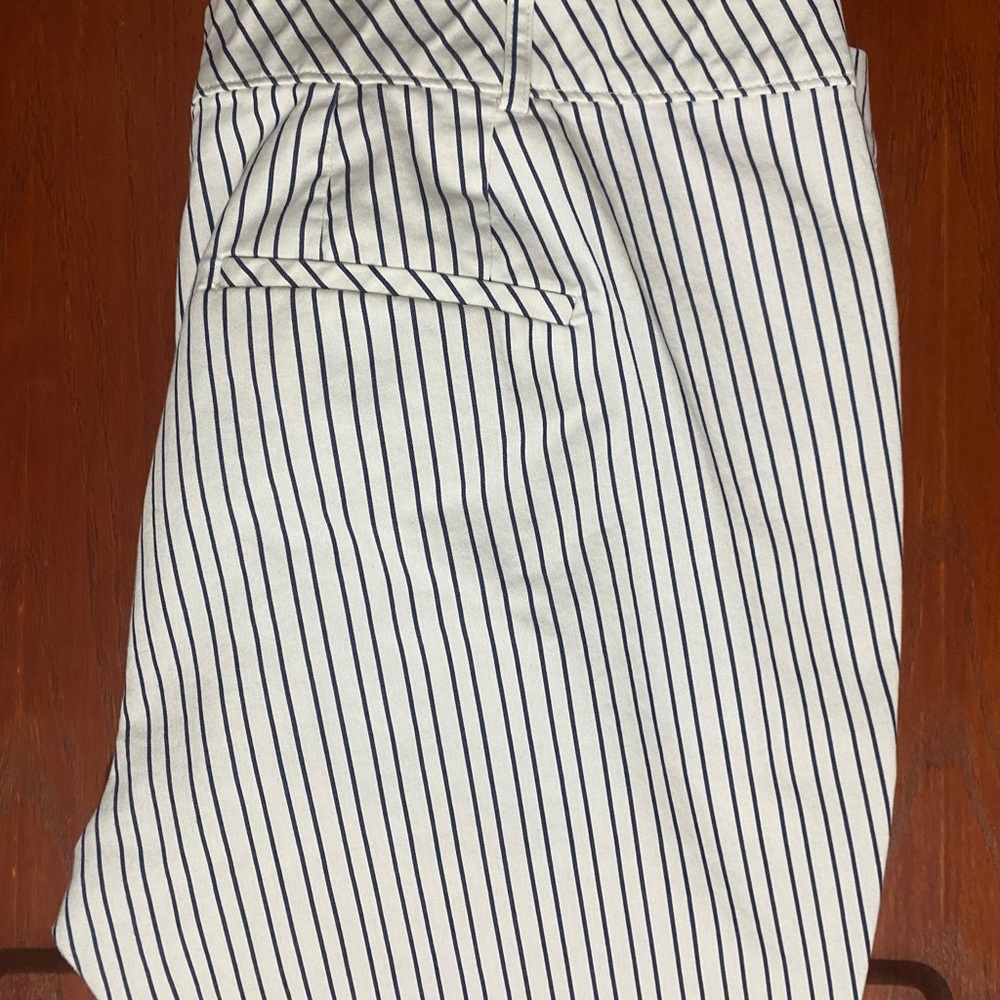 Navy striped, crop Lane Bryant